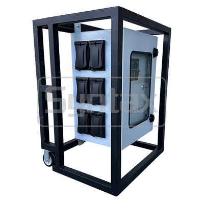 Syntax 100 Amp Portable Distribution Panel UL Listed Outdoor use, 208Y/120 3PH, with waterproof (12) 5-20R GFCI 125v