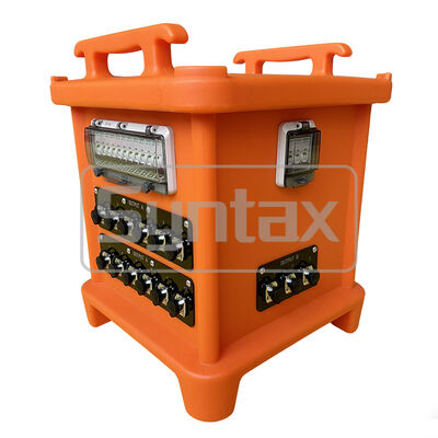 Syntax MK2 Portable Power Distribution Box With 32A/5P 400v IP67 Input Inlet PE Material Fitted With Multi-functional Meter 46*46*55CM