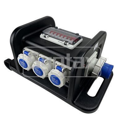 Syntax MS8 Single Phase 32A HDPE Portable Distribution Box IP67 With Hanging Hook 490x290x255mm
