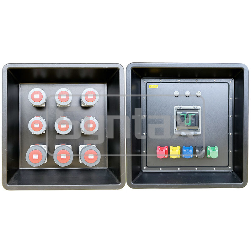Syntax MD3 Three Phase 200A/5P 400V Event Power Distribution Board HDPE IP67 Waterproof With Schneider MCCB 630x430x680mm