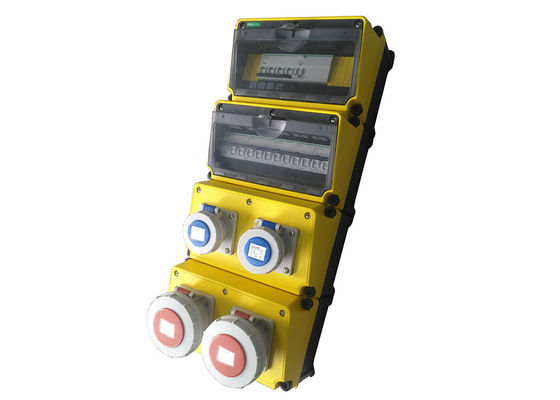 Caja de distribución portátil del paso de la serie CJ48 de CJ 4 capas instaladas con el enchufe y el zócalo y la CA industriales 380V de MCB