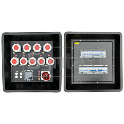 Syntax MD3 4P 63A Placas de distribución portátiles de tres fases HDPE IP67 con interruptores para la potencia del evento 630x430x680mm