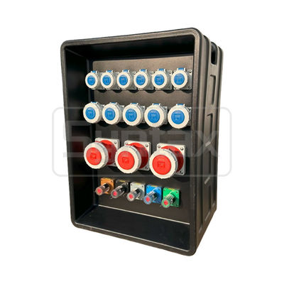 Syntax MD4 Tres Fases 250AMP IP67 Boxeo de distribución de energía HDPE impermeable con interruptores Schneider y conectores industriales 630x430x900mm