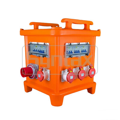 Caja de distribución de energía portátil Syntax MK2 125A 3F 400v Caja de distribución HDPE impermeable 46*46*55CM
