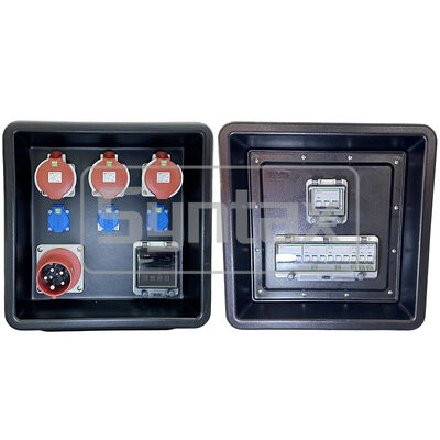 Syntax MD1 Trifásico 63A/5P HDPE Caja de Distribución Portátil IP67 Impermeable para Aplicaciones de Iluminación Escénica